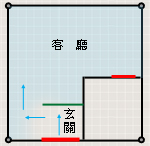 门窗厅堂：大门入口处设置玄关。